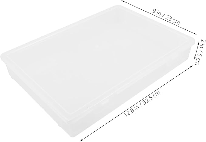 jojofuny Document Organizer Box Transparent Storage Case for Photos Certificates Documents Lightweight Portable File Holder for Desk Travel Keeps Files Dry Tidy - Image 2