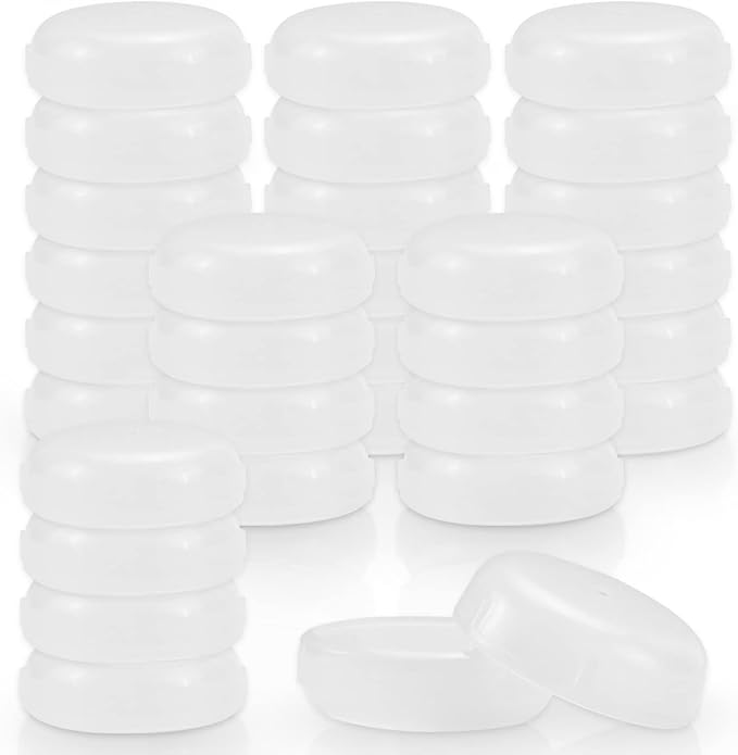 32 Pack Wrought Iron Patio Furniture Feet Caps 1-1/2 inch Round Plastic Outdoor Chair Leg Floor Protectors, Chair Leg Caps, Furniture Replacement Feet for Metal Chairs & Tables (White) by YourHomeApplianceMates