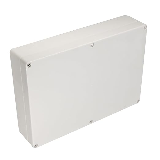Project Box IP65 Waterproof Junction Box ABS Plastic Electrical Boxes DIY Electronic Project Case Power Enclosure White 10.35x7.17x2.36 inch (263 x 182 x60 mm) by Raculety