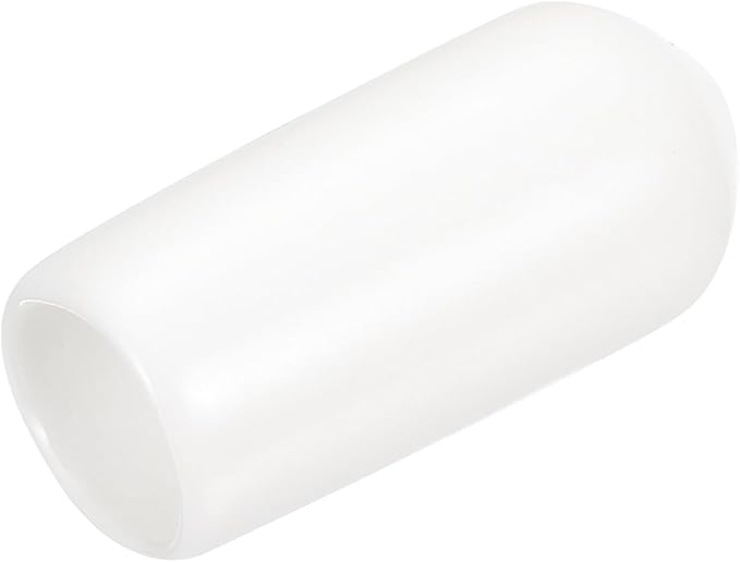 uxcell 20pcs Rubber End Caps 6.5mm ID Vinyl Round End Cap Cover Screw Thread Protectors White by uxcell