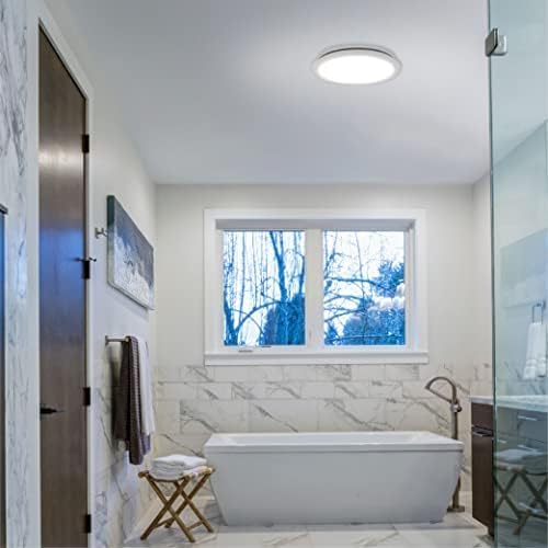 Homewerks 7141-110 Bathroom Fan Integrated LED Light Ceiling Mount Exhaust Ventilation 2.0 Sones 110 CFM, White - Image 9