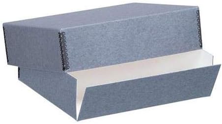 Lineco Archival 16" x 20" Print Storage Box, Drop Front Design, 16 1/2" x 20 1/2" x 3", Exterior Color: Blue/Gray Custom Custom LIN-733-0016 by Lineco