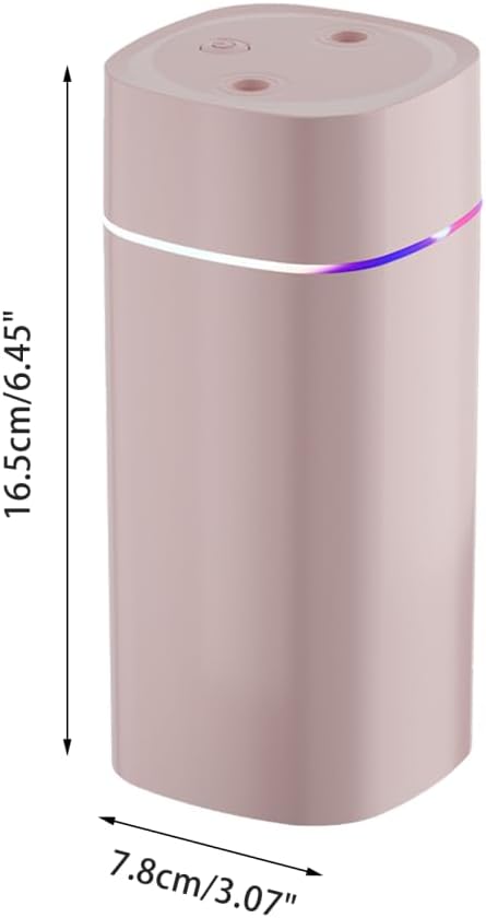 DONGKER Mini Humidifier,600ml Dual Channels USB Quiet Humidifier with Colorful Cycling Light Waterless Auto Shut-Off for Home Bedroom Office Indoor Travel - Image 4