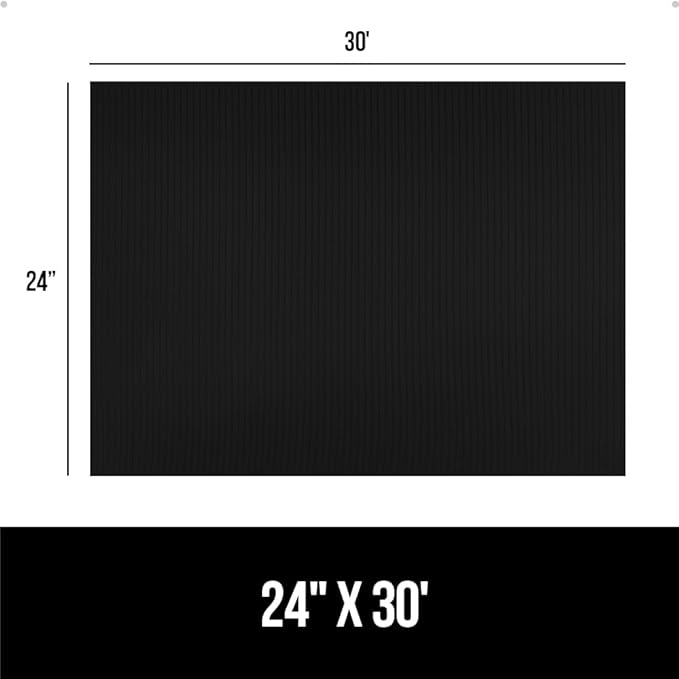 GORILLA GRIP DuraGuard Shelf Liner, 24x30 Non-Adhesive Cabinet Liners for Kitchen Drawers, Shelves, Refrigerator, Pantry Storage, Bathroom Closet, Durable Waterproof BPA Free Ribbed Plastic, Jet Black - Image 8