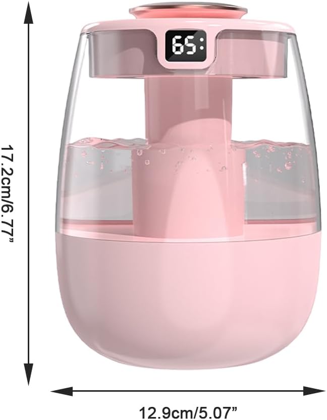 DONGKER Double Spray Humidifier,1L Silent USB Digital Display Humidifier with 2 Mist Modes & Night Light for Car Office Home Room - Image 4