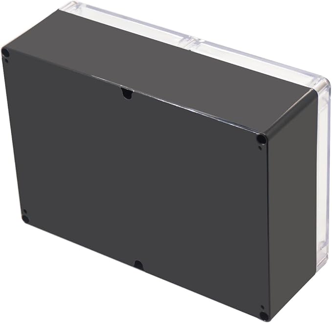 Project Box IP65 Waterproof Junction Box ABS Plastic Black Electrical Boxes DIY Electronic Project Case Power Enclosure Clear Cover 11.42”x8.27“x3.94 - Image 7