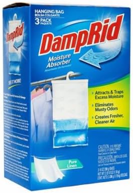 DampRid Pure Linen Hanging Moisture Absorber, 3 Pack, For Fresher, Cleaner Air in Closets - Image 3