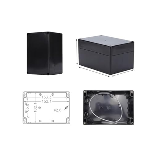 Project Box for Electronics -Electrical Enclosure, Junction Box ABS Plastic Dustproof Waterproof IP65, with 4 PCS M16 Cable Glands Black (6.22x3.54x2.36 inch (158 x 90 x60 mm) - Image 6