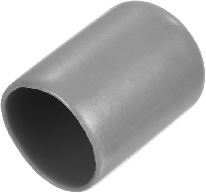uxcell 20pcs Rubber End Caps Protective Caps 18mm ID Vinyl PVC Round Tube Bolt Cap Cover Screw Thread Protectors, Light Grey by uxcell