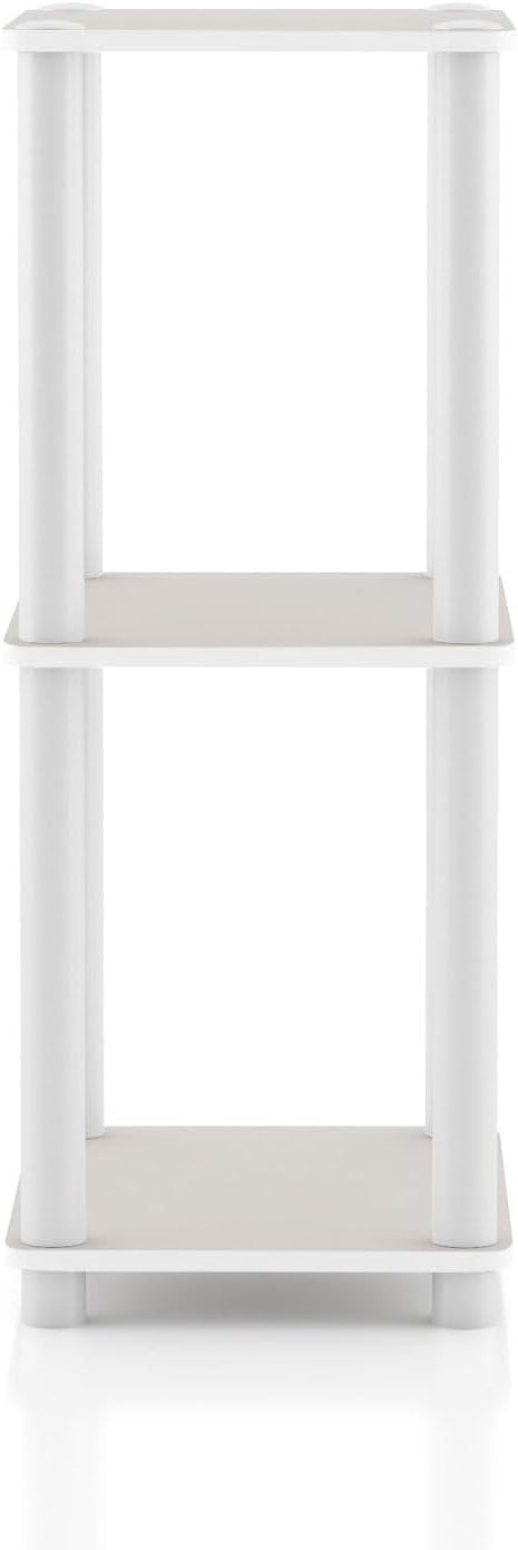Homes: Inside + Out Apexa Modern 3-Tier Narrow Shelving Units, Collectibles Display Shelves, Easy Assembly Standing Shelf, Home Storage Organizer for Living Room, Bedroom, Office, Taupe Grey - Image 12