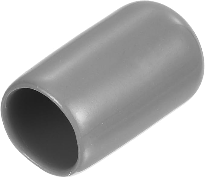 uxcell 20pcs Rubber End Caps Protective Caps 11mm ID Vinyl PVC Round Tube Bolt Cap Cover Screw Thread Protectors, Light Grey by uxcell