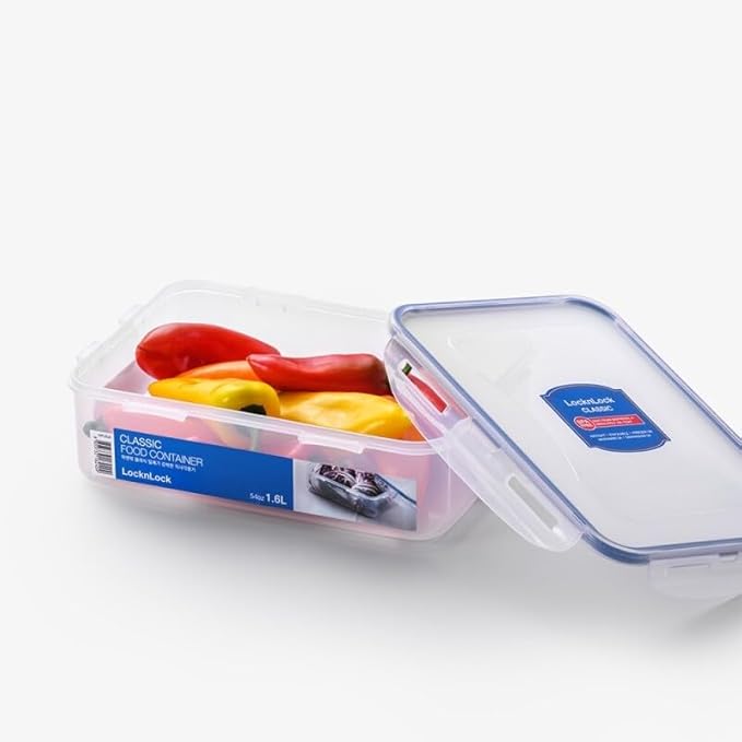 LOCK & LOCK Easy Essentials Food Storage lids/Airtight containers, BPA Free, 54 Ounce, Clear - Image 3