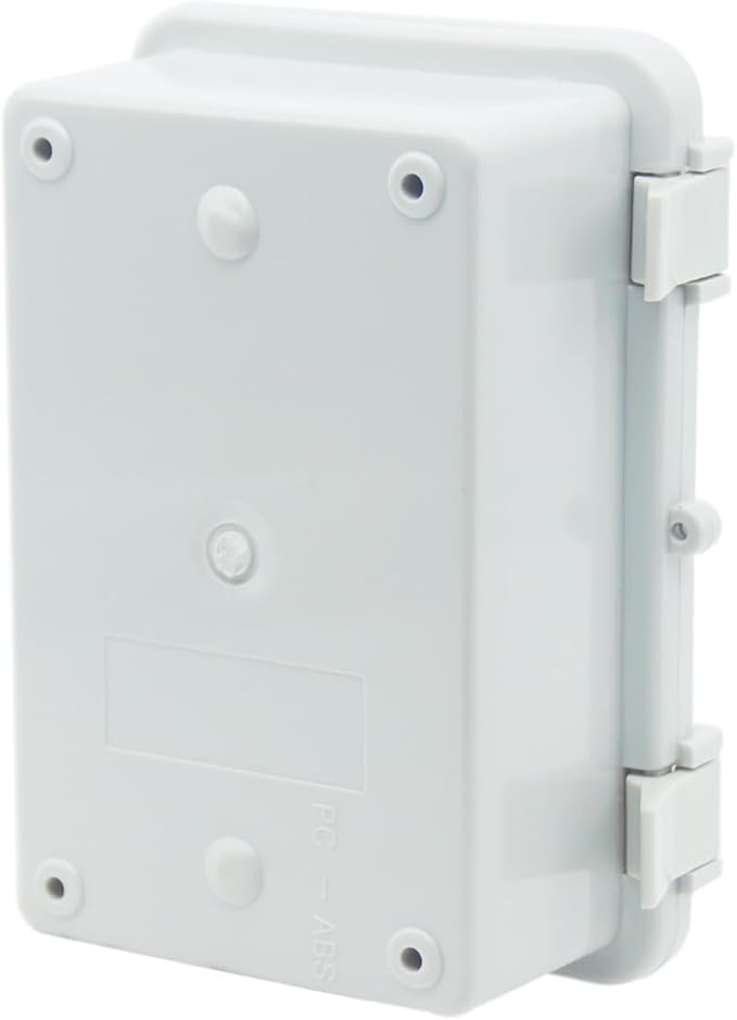 Junction Box, Hinged Cover IP67 Waterproof ABS Project Box with 2 NPT 1/2" Cable Gland, Electrical Box Enclosure with Mounting Plate & Wall Bracket 5.9 x 3.9 x 2.8inch(150x100x70mm) - Image 5