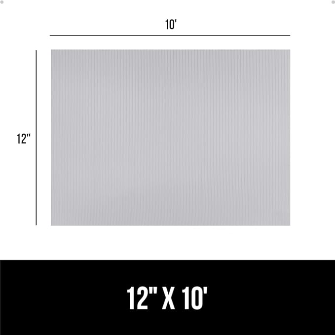 GORILLA GRIP DuraGuard Shelf Liner, Non-Adhesive Cabinet Liners for Kitchen Drawers, Shelves, Refrigerator, Pantry Storage, Bathroom Closet, Durable Waterproof BPA Free Ribbed Plastic, 12x10 Lt Gray - Image 8