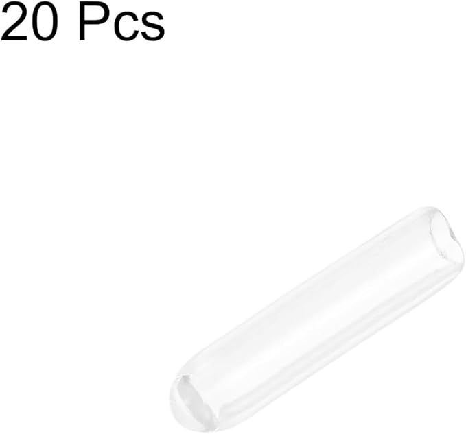 uxcell 20pcs Rubber End Caps Protective Caps 2.5mm ID Vinyl PVC Round Tube Bolt Cap Cover Screw Thread Protectors, Clear - Image 2