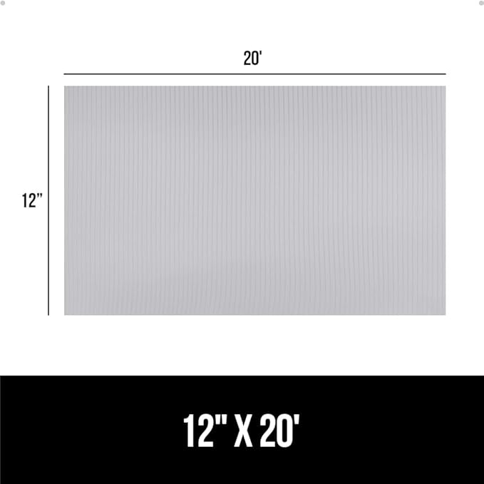 GORILLA GRIP DuraGuard Shelf Liner, Non-Adhesive Cabinet Liners for Kitchen Drawers, Shelves, Refrigerator, Pantry Storage, Bathroom Closet, Durable Waterproof BPA Free Ribbed Plastic, 12x20 Lt Gray - Image 8