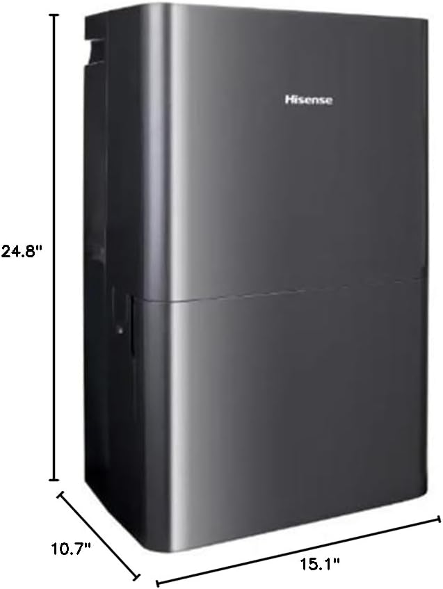 Hisense 50-Pint 3-Speed Built-in Pump Dehumidifier, 3 Modes (Auto, Continuous, Manual), LED display, Noise level 48 dB, up to 4500 sq ft, 115v – DH7021KP1G (Renewed) - Image 7