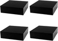 4 Pack Black Acrylic Display Box Countertop Showcase Bin No Lid 6.75" x 6.75" x 2 Inch Merchandise Storage with Open Bottom Square Flippable Cubby for Retail Stores and Expos by Marketing Holders by MarketingHolders