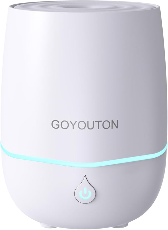 Essential Oil Diffuser, 200ML Diffusers for Home Scent Aromatherapy Diffuser Air Desk Humidifier Oil Diffuser romfor Bedroom Room Office with 7 Color LED Lights Quiet Waterless Auto Shuts-off (White) - Image 2
