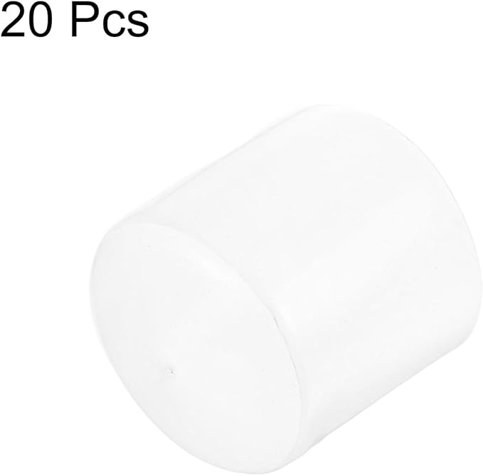 uxcell 20pcs Rubber End Caps 33mm ID Vinyl Round Tube Bolt Cap Cover Thread Protectors Clear - Image 2