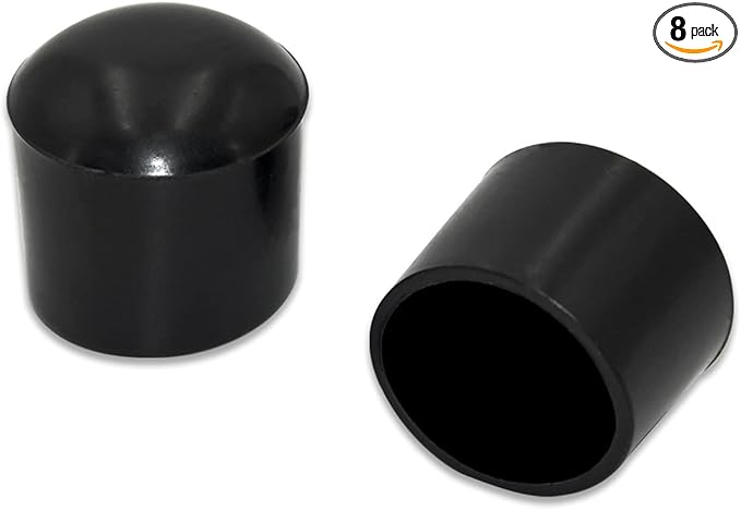 Flyshop 5/8", 16 mm, Patio Round Chair Leg Caps, Furniture Table Feet Covers Floor Protectors, Flexible Anti-Scratch PVC Legs Tips, 8 Pack, Black by Flyshop