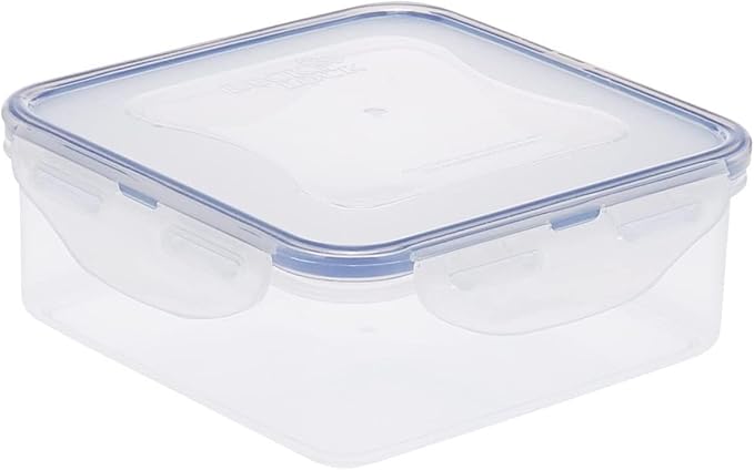 LOCK & LOCK Easy Essentials Food Storage lids/Airtight containers, BPA Free, Square-29 oz-for Veggies, Clear - Image 2