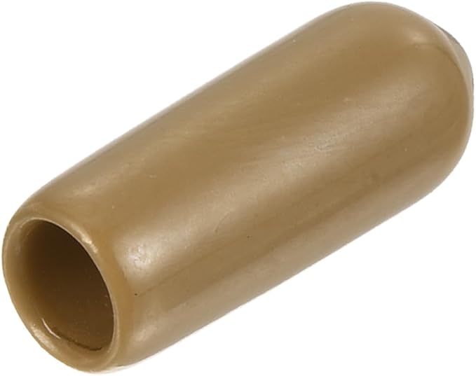 uxcell 20pcs Rubber End Caps 5mm(3/16") ID Vinyl PVC Round Tube Bolt Cap Cover Screw Thread Protectors Light Brown by uxcell