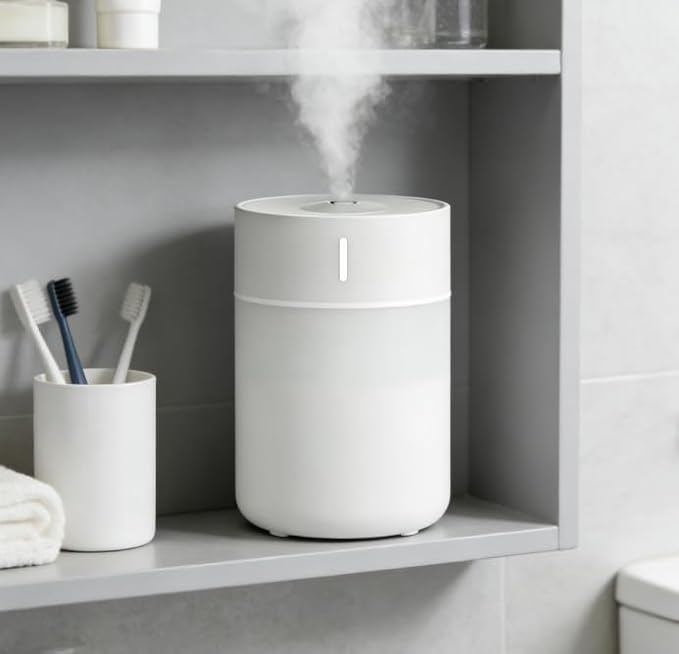 Desktop Humidifier with Cool Mist, Compact Design, White - Image 7