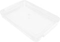 Flat Transparent Document Storage Box Pet File Organizer for Desktop Keeps Documents and Dry for Photos and Certificates by KALLORY