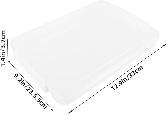 Flat Transparent Document Storage Box Pet File Organizer for Desktop Keeps Documents and Dry for Photos and Certificates - Image 2