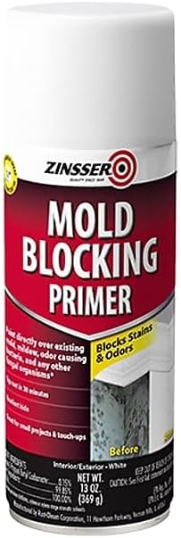 Rust-Oleum Zinsser 287512-6PK Mold Blocking Spray Primer, White, 13.00 Fl Oz (Pack of 6) - Image 4