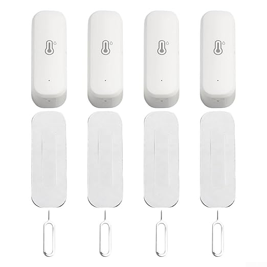 4PCS for Zigbee Wireless Temperature and Humidity Sensor Indoor Smart Thermohygrometer with ±1°C and ±5% RH Accuracy App Alerts Voice Control for Home Office Monitoring - Image 3
