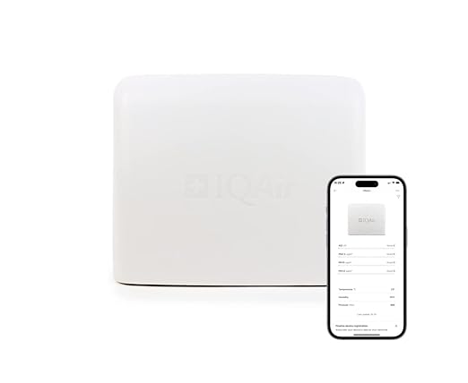 AirVisual Outdoor – Outdoor Air Quality Monitor, Detects PM1, PM2.5, PM10, Optional CO2, Temperature, Humidity, Pressure, Modular Sensor Design, Wi-Fi, LAN, German Made by IQAir