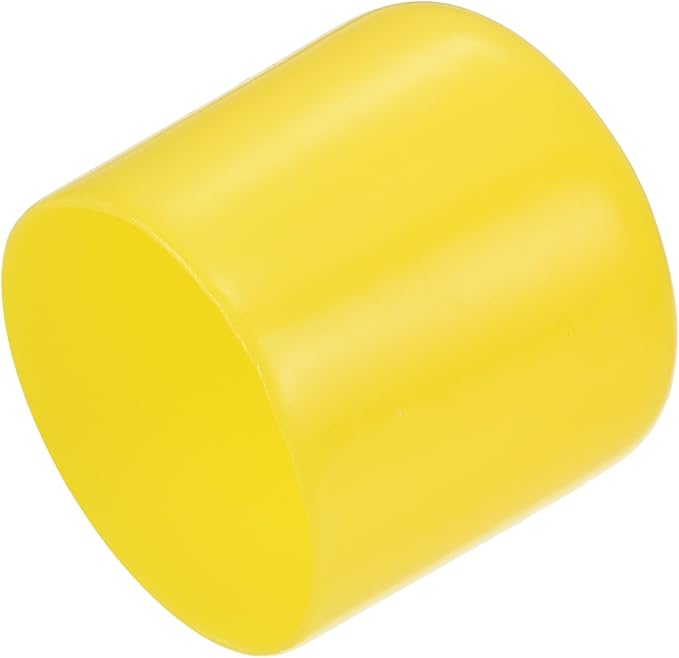 uxcell 20pcs Rubber End Caps 32mm(1 1/4") ID Vinyl PVC Round Tube Bolt Cap Cover Screw Thread Protectors Yellow by uxcell