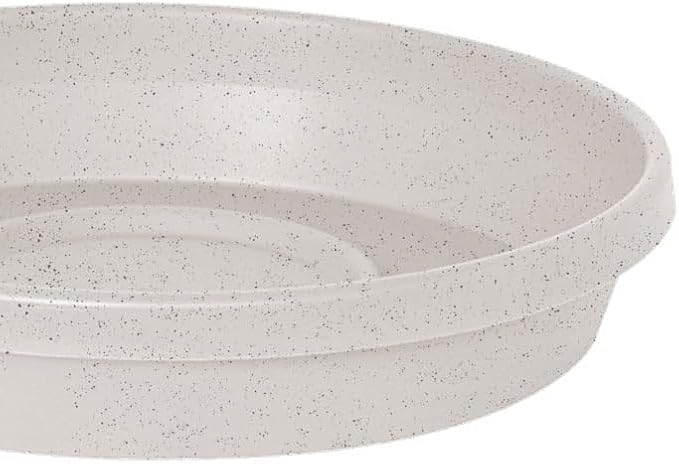 Bloem Terra Resin Saucer Tray: 12.75" Bottom Width - Vanilla Bean - Matte, Durable, Ribbed Bottom, Indoor and Outdoor, Fits 16" Terra Pots - Image 2