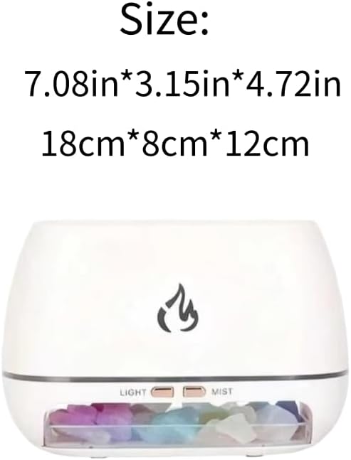 Multi-Colour Flame Humidifier Aromatherapy Diffuser, 7-Colour Flame Humidifier with Realistic Flame Effect, Suitable for Meditation, Yoga, Study, Bathroom and Spa Enthusiasts (Wood colour) - Image 7