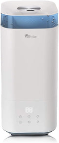 Senville 5L Top-Fill Humidifier for Home, Large Capacity Cool Mist Humidifier, Ultrasonic, With Essential Oil Diffuser for Aromatherapy White by Senville