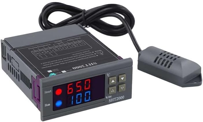 Humidity Controller SHT2000 Intelligent Digital Display Temperature Thermostat For Heating, Cooling, Humidifying Or Dehumidifying In Greenhouse, Workshop Or Storage(24V) - Image 9