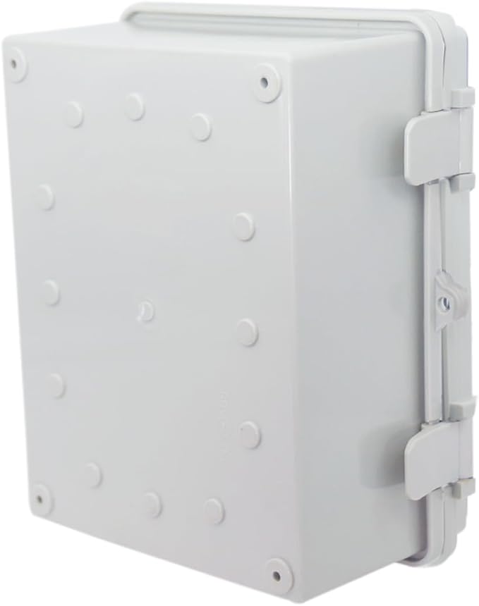 Junction Box, Hinged Cover IP67 Waterproof ABS Project Box with 2 NPT 1/2" Cable Gland, Electrical Box Enclosure with Mounting Plate & Wall Bracket 8.7 x 6.7 x 4.3inch(220x170x110mm) - Image 5