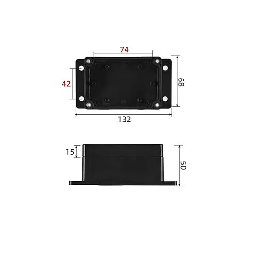 Electrical Junction Box IP65 Waterproof ABS Plastic Project Case with Fixed Mounting Ears Black 3.93×2.67×1.97 inch (100 x 68 x50 mm) - Image 3