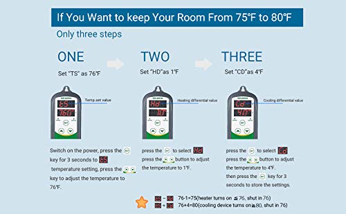 Inkbird ITC-308 Digital Temperature Controller Outlet Thermostat 2-Stage 1100W with Sensor Reptile Beer Brewing Kegs Fridge Cured Meat Breeding Growing - Image 9