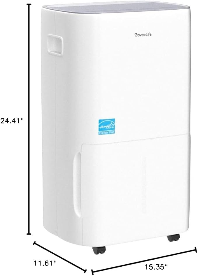 GoveeLife Dehumidifier for Home 4,500 Sq.Ft, 50 to 137 Pint Smart Auto Humidity Control, Drain Hose, 2.0Gal Bucket, Compressor Dehumidifiers for Basement with Auto Shut Off, Bathroom, Garage, w/WiFi - Image 10