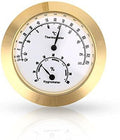 Round Thermometer Hygrometer, Humidity Temperature Meter for Violin Guitar Case Instrument Care(Gold) by Dilwe