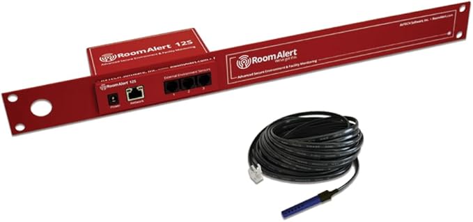 Room Alert 12SR Foundation Bundle - Complete Proactive Environment Monitor with External Sensors & Enterprise Security - Made in USA by RoomAlert