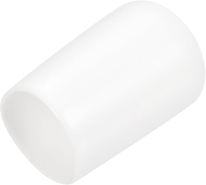 uxcell 20pcs Rubber End Caps 12mm(1/2 inch) ID Vinyl Round End Cap Cover Screw Thread Protectors White by uxcell