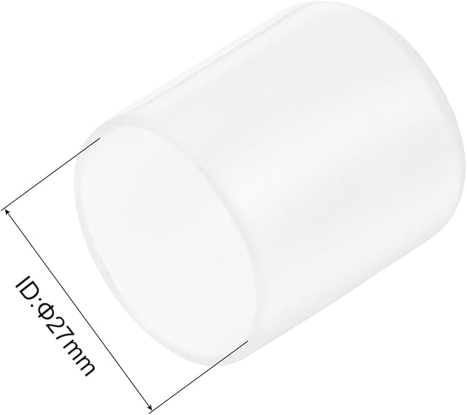 uxcell 20pcs Rubber End Caps Protective Caps 27mm(1 Inch) ID Vinyl PVC Round Tube Bolt Cap Cover Screw Thread Protectors, Clear - Image 3