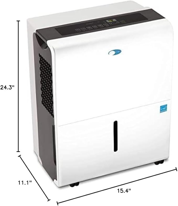 Whynter Energy Star RPD-506EWP 50 Pint High Capacity Portable Dehumidifier with Pump up to 4000 sq ft, White w/Black sides - Image 11