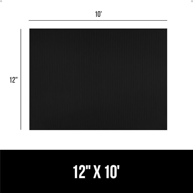 GORILLA GRIP DuraGuard Shelf Liner, Non-Adhesive Cabinet Liners for Kitchen Drawers, Shelves, Refrigerator, Pantry Storage, Bathroom Closet, Durable Waterproof BPA Free Ribbed Plastic, 12x10 Jet Black - Image 8