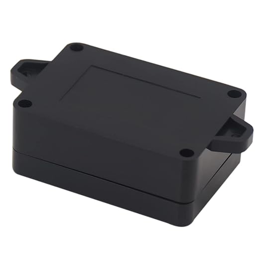 Zulkit Junction Box IP65 Waterproof ABS Plastic Universal Electrical Boxes Project Enclosure with Fixed Ear Black 3.27 x 2.28 x 1.30 Inch (Pack of 4) - Image 3