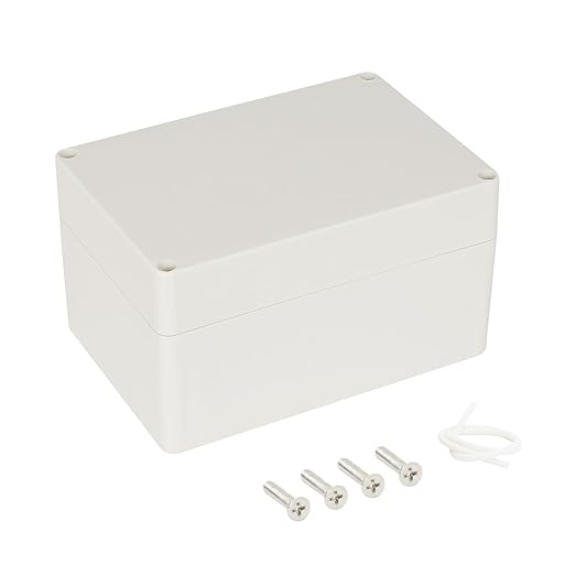 LeMotech Waterproof Dustproof IP65 ABS Plastic Junction Box Universal Electric Project Enclosure Pale Gray 6.3 x 4.3 x 3.5 inch (160 x 110 x 90 mm) by LeMotech